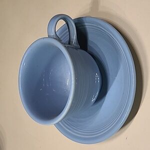 Fiesta Light Blue Cup and Saucer Set